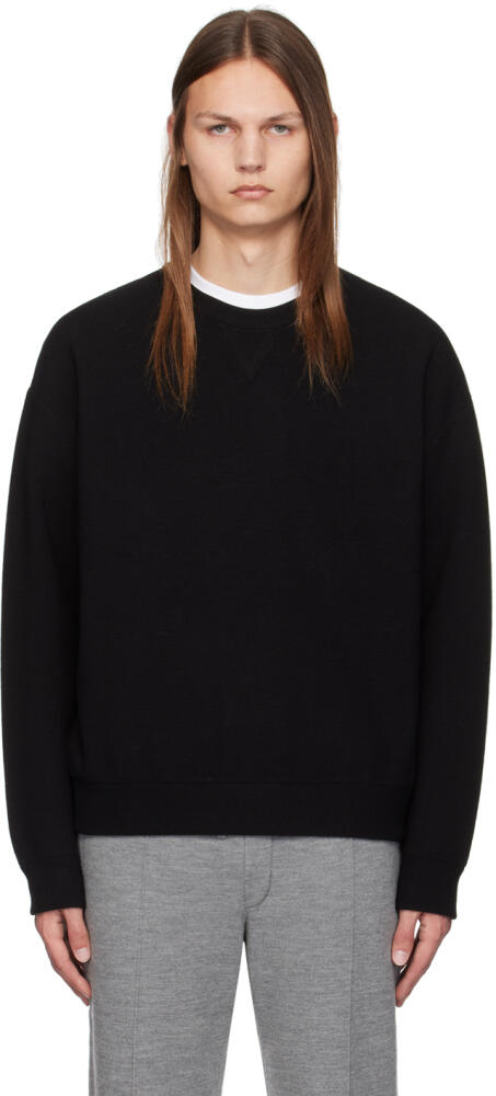 Solid Homme Black Crewneck Sweater Cover