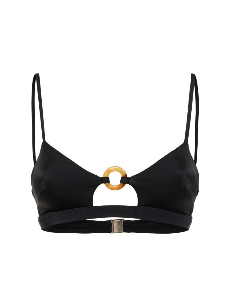 DSQUARED2 Lycra Open Ring Bikini Top Cover