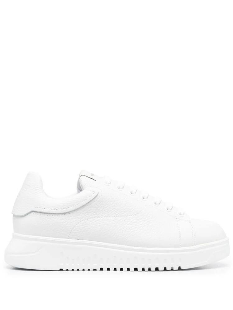 Emporio Armani leather low-top sneakers - White Cover