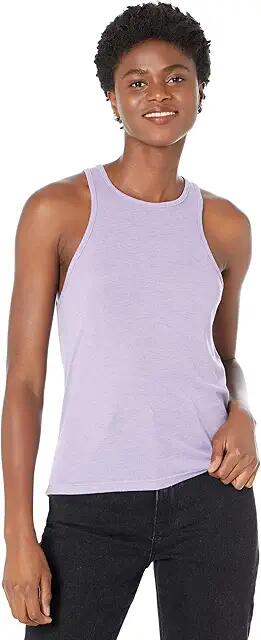 MONROW Sheer Racer Tank (Aster Purple) Women's Clothing Cover