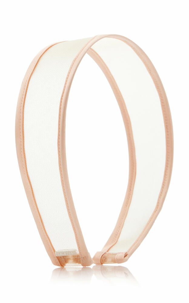 Lelet NY - Giselle Satin-Trimmed Mesh Headband - Pink Cover