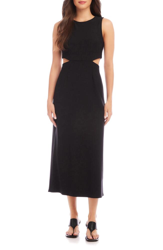 FIFTEEN TWENTY Cutout Waist Midi Dress in Black Cover