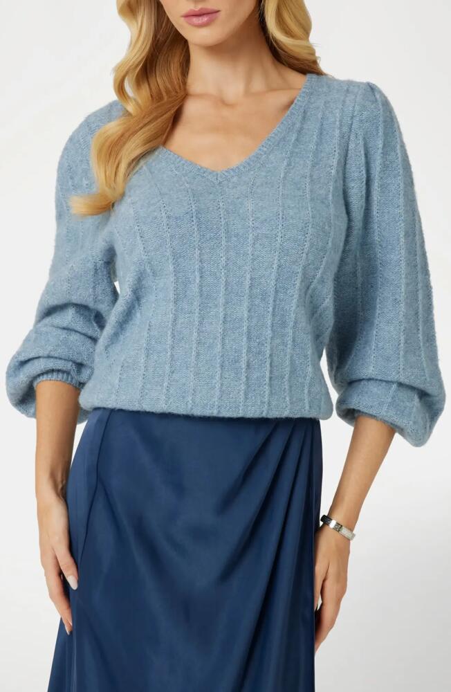 GUESS Madeline Pointelle Detail Sweater in Blue Ribbon Cover