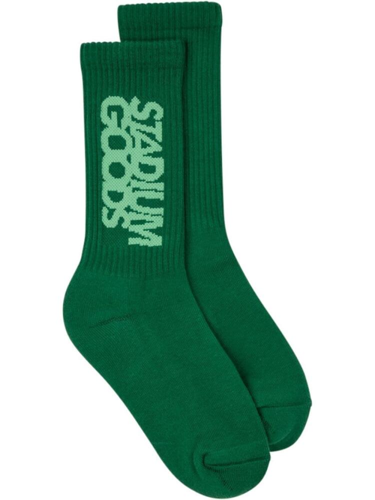 STADIUM GOODS® logo-print "Chlorophyll" crew socks - Green Cover