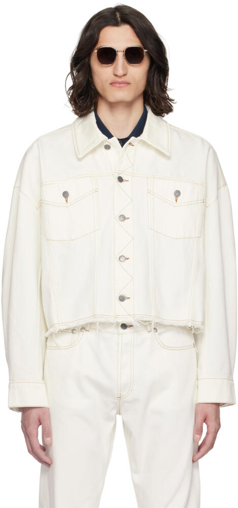 A.P.C. White Natacha Ramsay-Levi Edition Grosieur Denim Jacket Cover