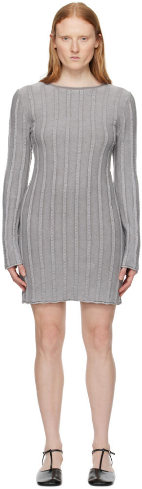 Filippa K Gray Rolled Edge Minidress Cover