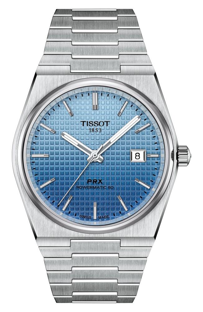 Tissot PRX GTS Powermatic 80 Bracelet Watch, 40mm in Ice Blue /Gradient Cover