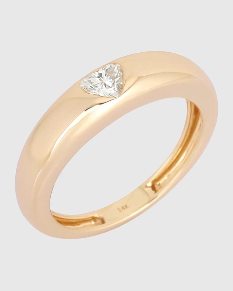 Kastel Jewelry Heart Diamond Ring in 14k Yellow Gold, Size 7 Cover