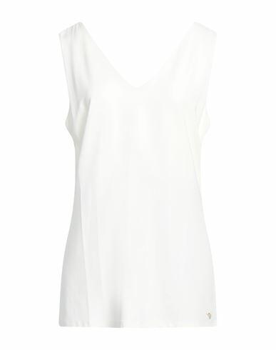 Angelo Marani Woman Top Ivory Viscose, Elastane Cover