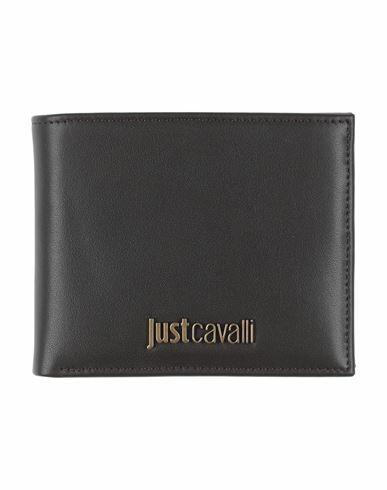 Just Cavalli Man Wallet Dark brown Leather Cover