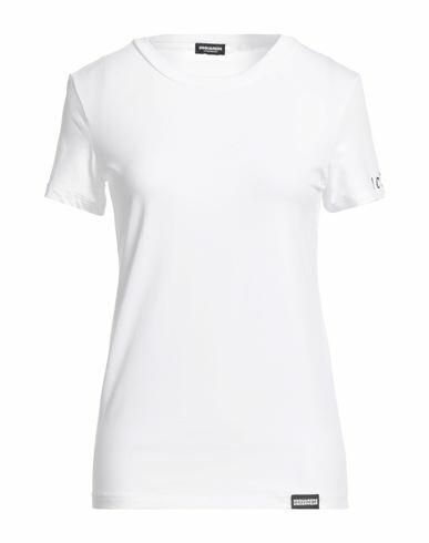 Dsquared2 Woman Undershirt White Cotton, Elastane Cover