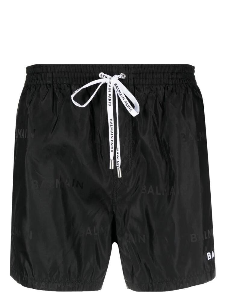 Balmain logo-print swim shorts - Black Cover