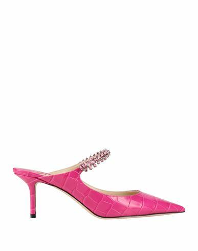 Jimmy Choo Woman Mules & Clogs Fuchsia Leather Cover