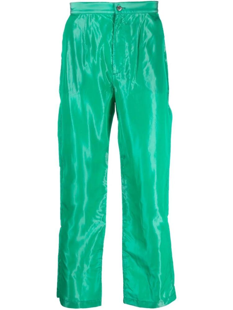 ERL mid-rise straight-leg trousers - Green Cover