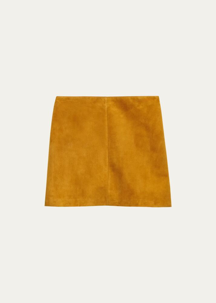 Prada Waxed Suede Mini Skirt Cover