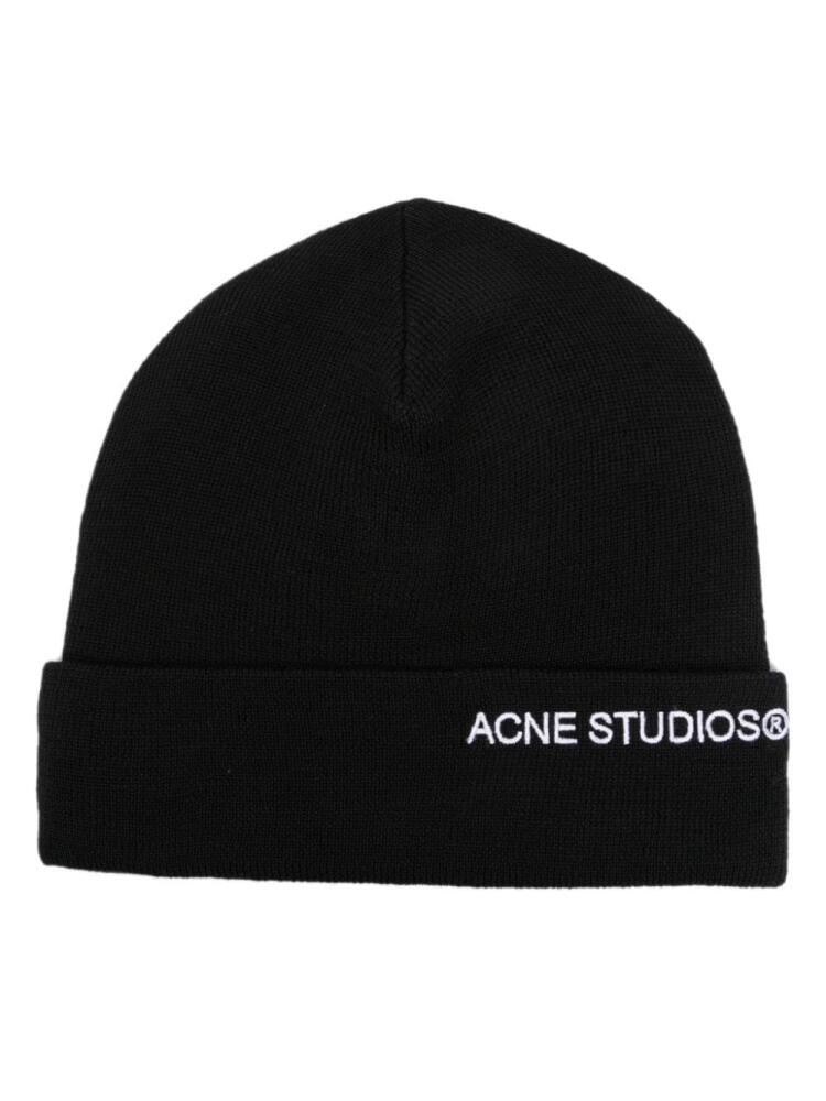 Acne Studios logo-embroidered beanie - Black Cover