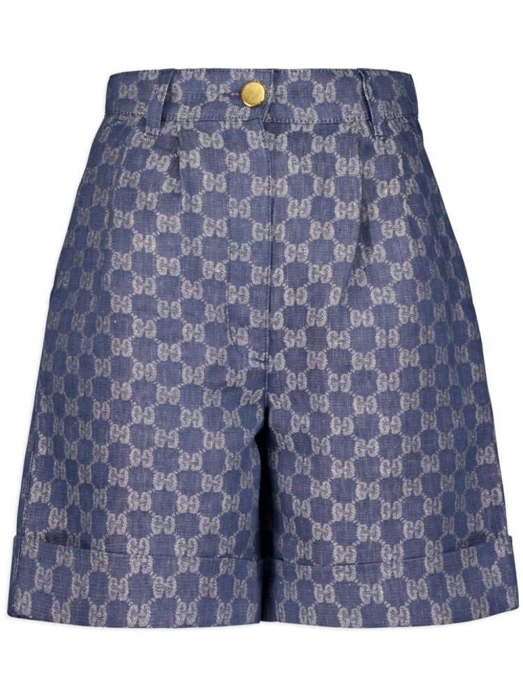 Gucci GG-jacquard shorts - Blue Cover