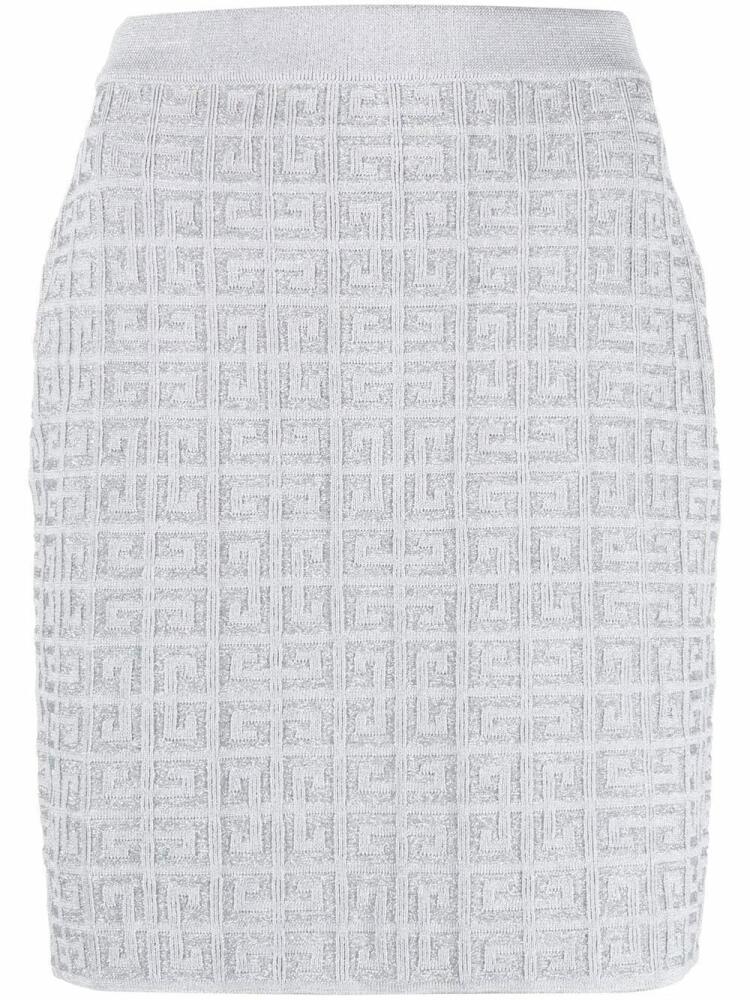 Givenchy 4G monogram-jacquard mini skirt - Silver Cover