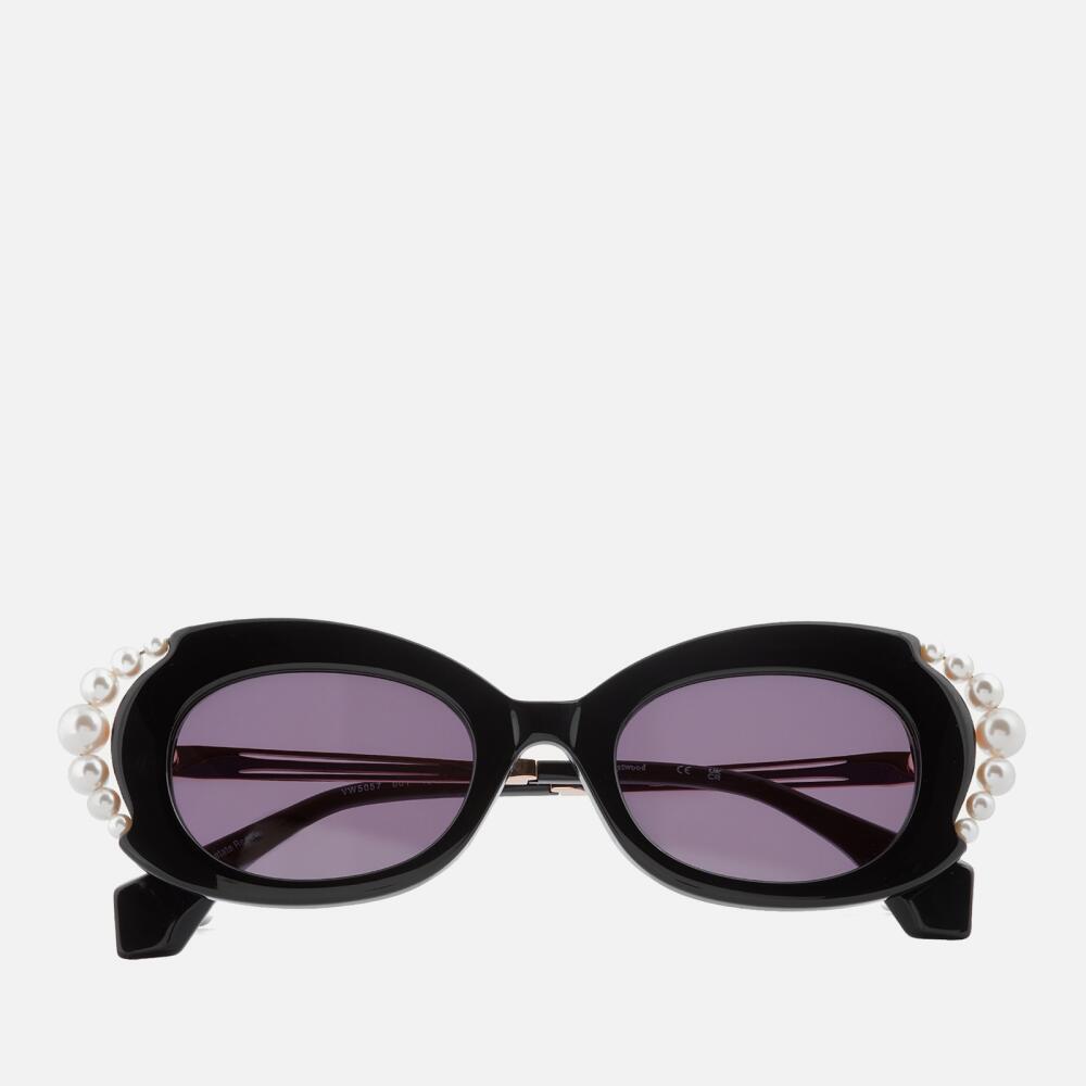 Vivienne Westwood Embellished Acetate Cat-Eye Sunglasses Cover