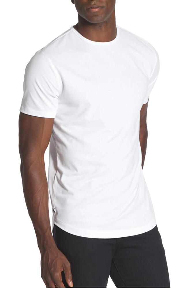 Cuts AO Curve Hem Cotton Blend T-Shirt in White Cover