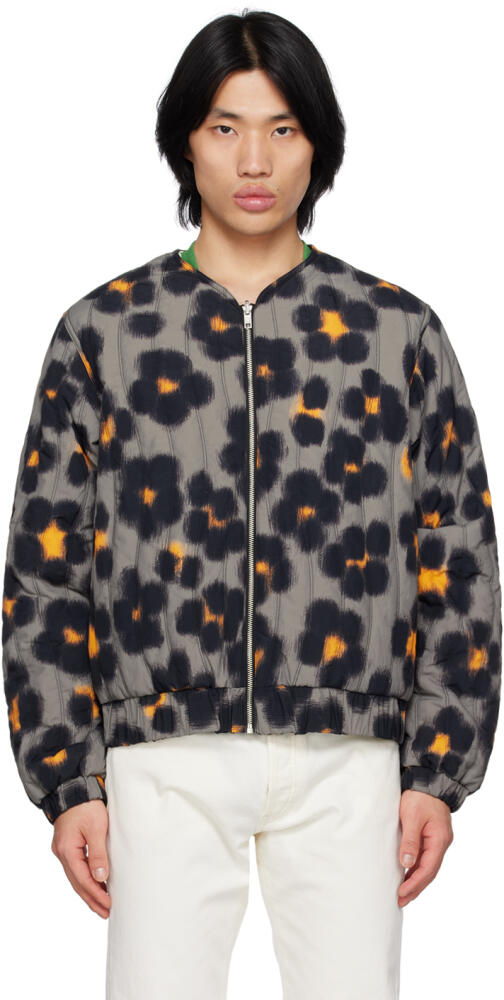 Kenzo Black Kenzo Paris Hana Leopard Reversible Bomber Jacket Cover