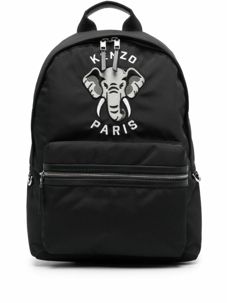 Kenzo embroidered-logo canvas backpack - Black Cover