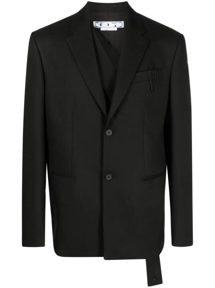 Off-White single-breasted blazer - Black Cover