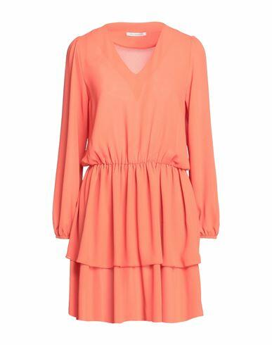 Biancoghiaccio Woman Mini dress Orange Polyester Cover