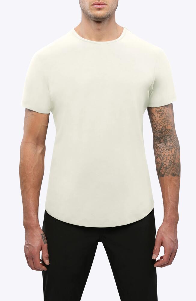 Cuts AO Curve Hem Cotton Blend T-Shirt in Ecru Cover