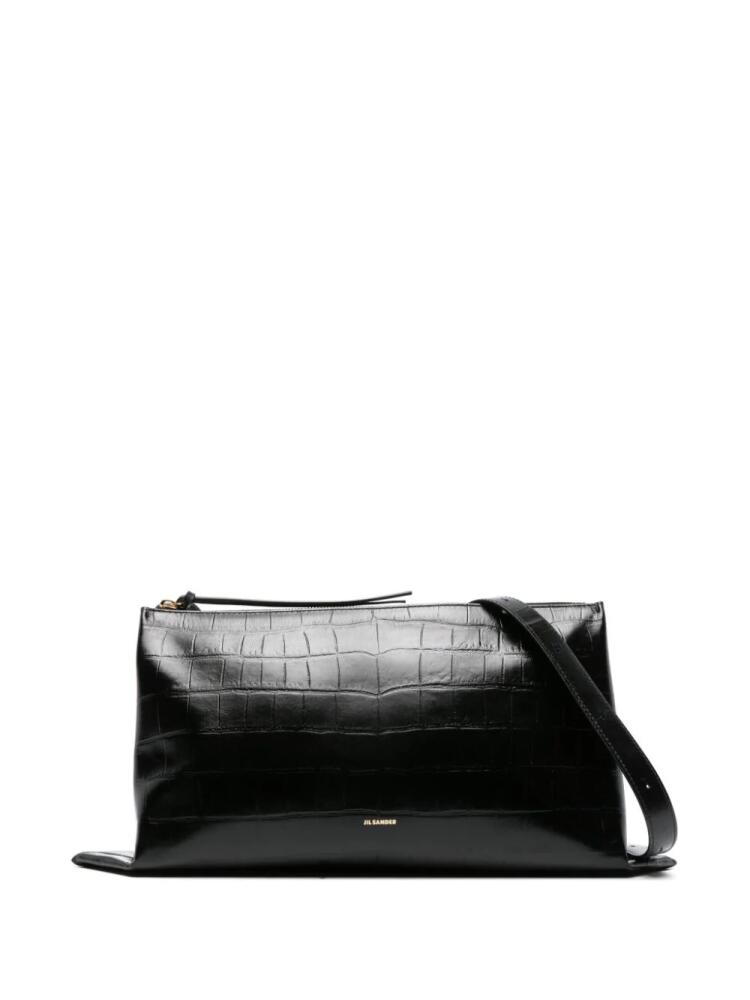 Jil Sander medium Empire leather shoulder bag - Black Cover