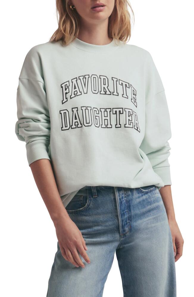 Favorite Daughter Collegiate Cotton Graphic Sweatshirt in Seafoam Cover