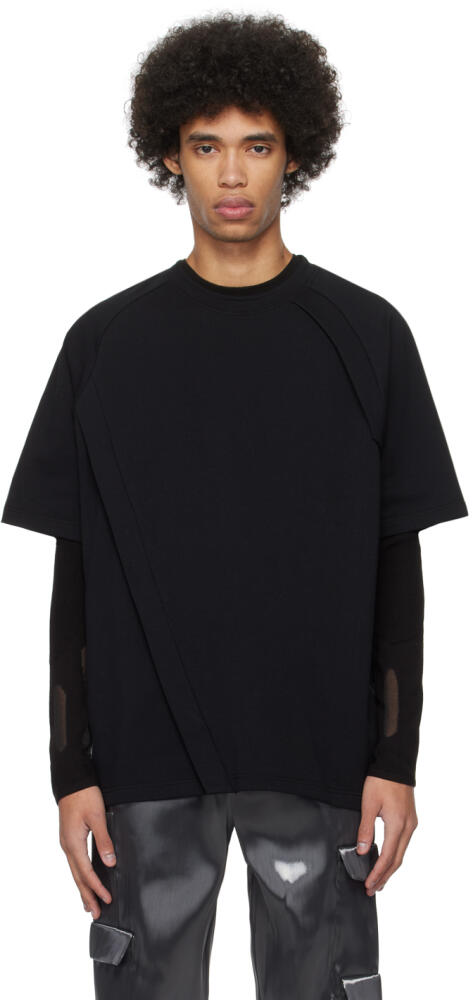 HELIOT EMIL Black Helical Zip T-Shirt Cover