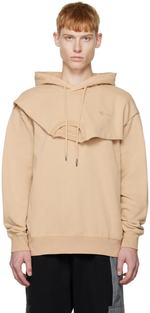 Feng Chen Wang Khaki Paneled Hoodie Cover