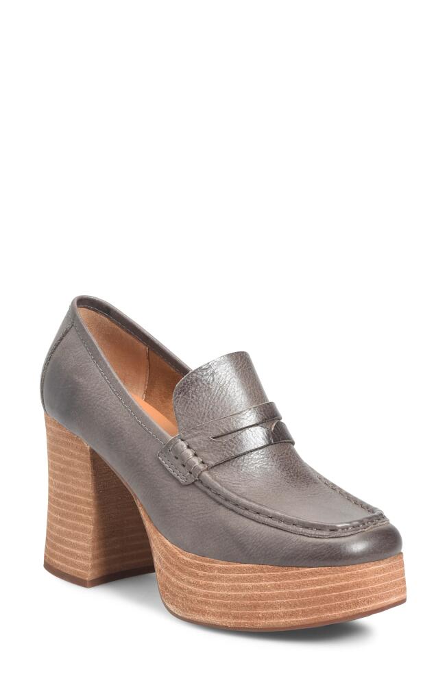 Kork-Ease Barbara Platform Penny Loafer Pump in Grey F/G Cover