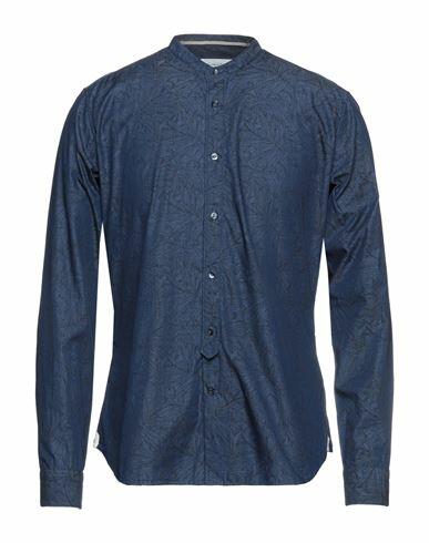 Tintoria Mattei 954 Man Shirt Blue Cotton Cover