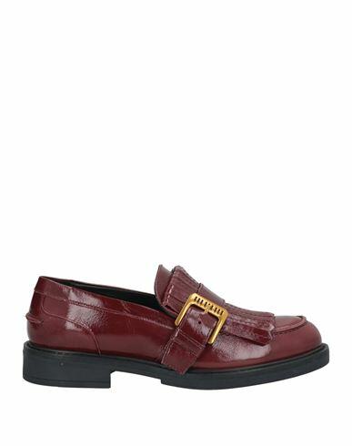 Bruno Premi Woman Loafers Burgundy Leather Cover