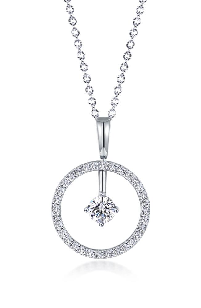 Lafonn Simulated Diamond Lab-Created Birthstone Reversible Pendant Necklace in White/April Cover