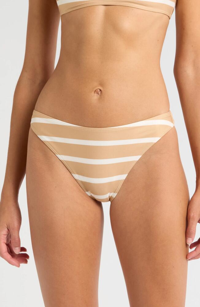 Solid & Striped Daniela Bikini Bottoms in Camel Stripe Cover