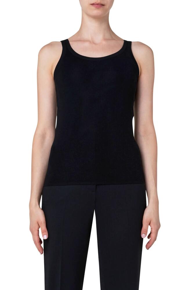 Akris punto Wool Tank in Black Cover