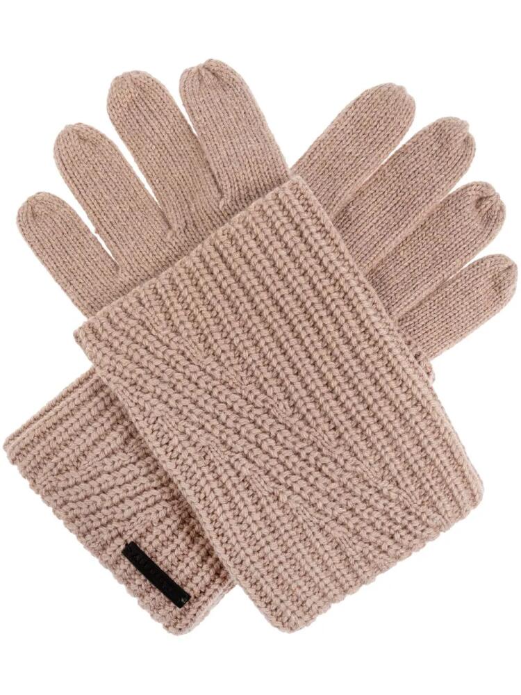 AllSaints ribbed-knit gloves - Pink Cover