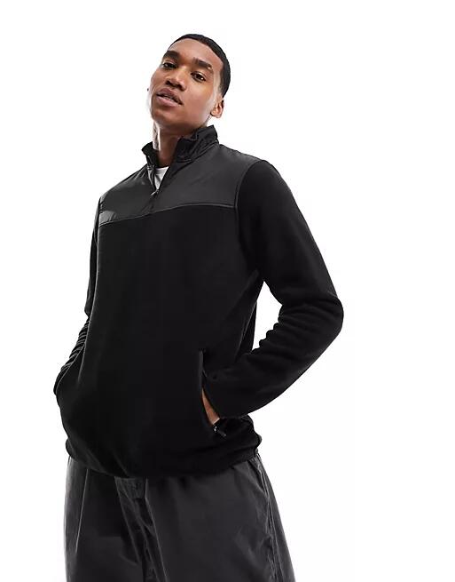 Only & Sons half zip fleece in black Cover