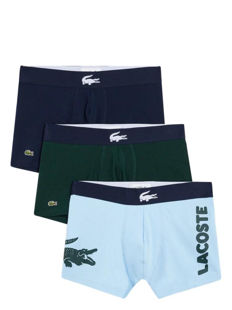 Lacoste logo boxers (set of three) - Blue Cover