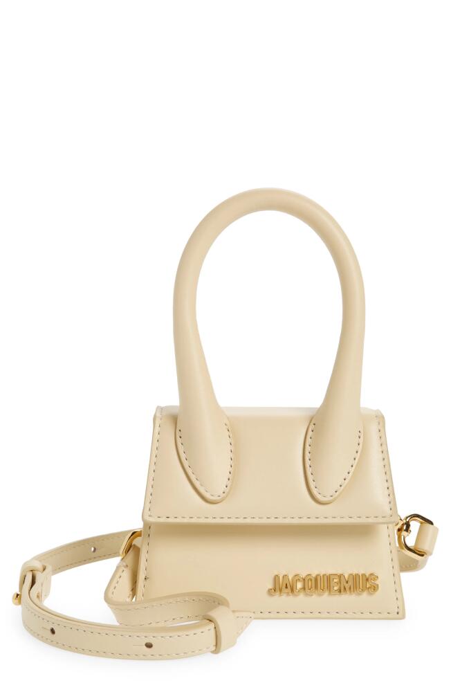 Jacquemus Le Chiquito Leather Mini Top Handle Bag in Ivory Cover