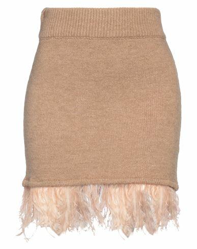 Soallure Woman Mini skirt Camel Acrylic, Polyamide, Polyester, Wool, Viscose Cover