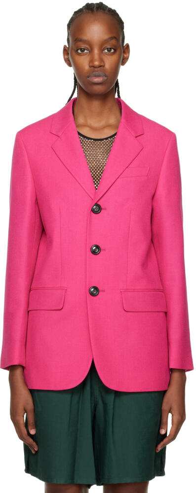 AMI Paris Pink Three Buttons Blazer Cover