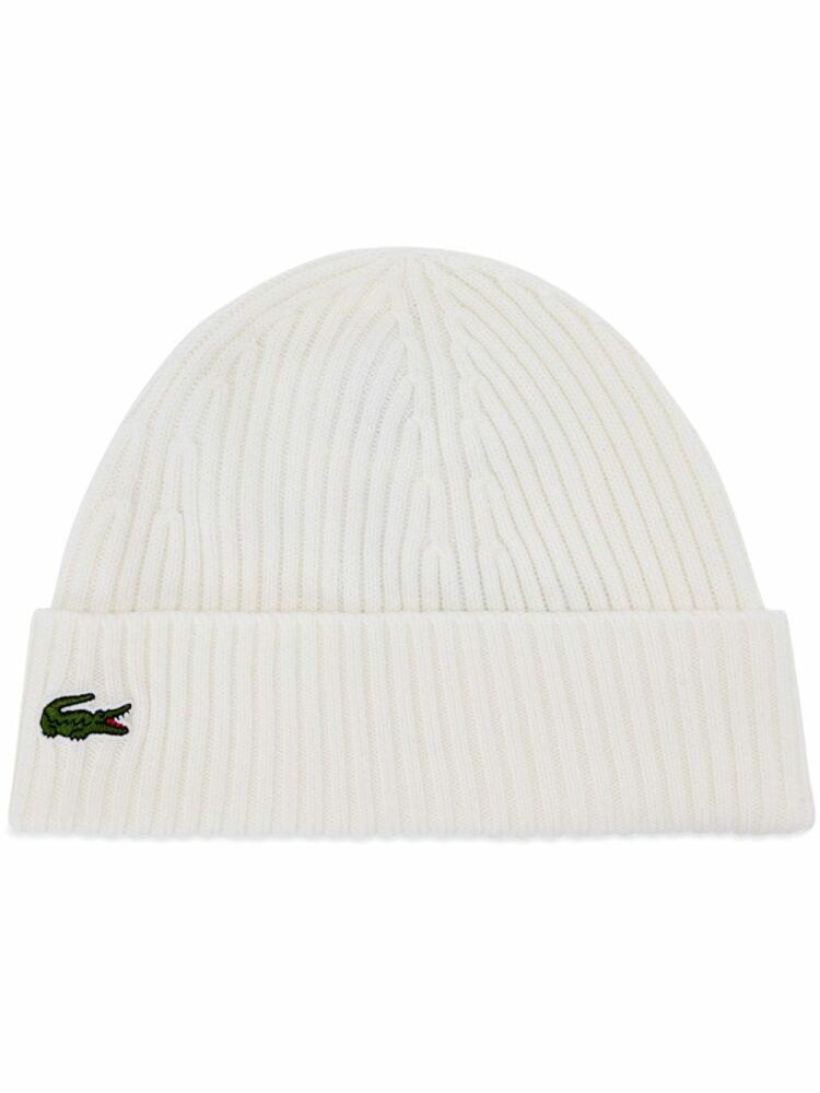 Lacoste Logo beanie - White Cover