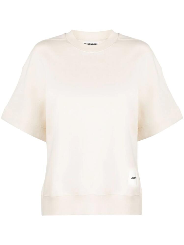 Jil Sander logo-patch short-sleeved T-shirt - Neutrals Cover