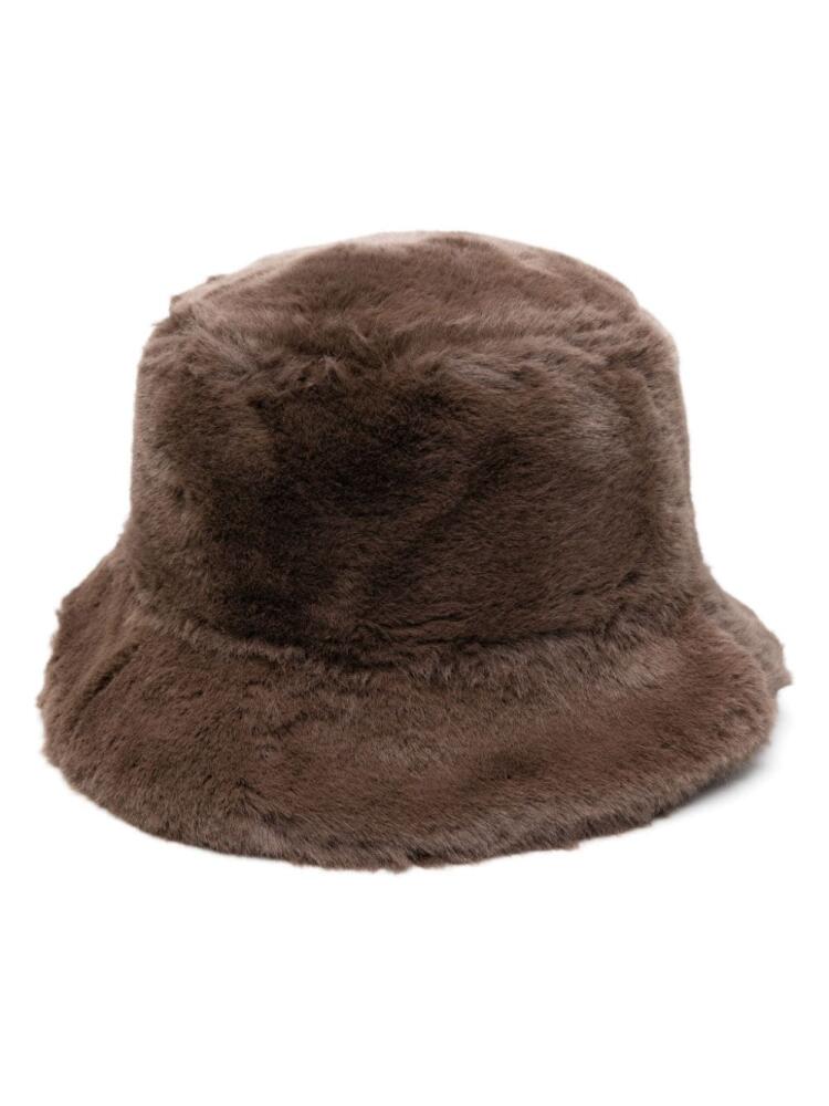 STAND STUDIO Wera faux-fur bucket hat - Brown Cover