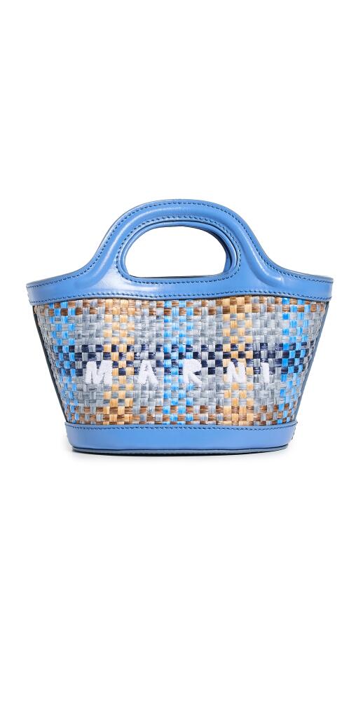 Marni Tropicalia Micro Tote Blue/Brown/Opal Cover