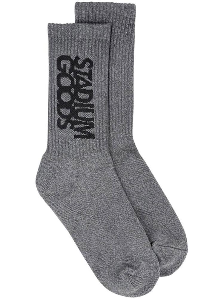 STADIUM GOODS® logo-print ''Charcoal Flannel'' crew socks - Grey Cover